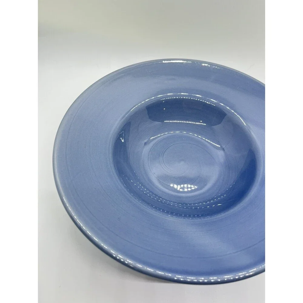 Pier 1 Blue Salad Soup Bowls Set of 3 Stoneware 9